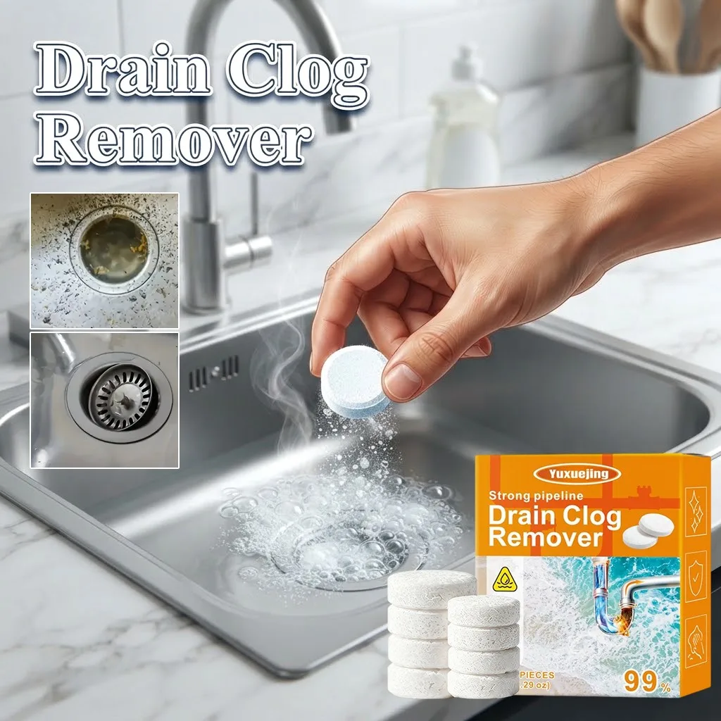Drainage blockage cleaning effervescent tablets, kitchen, bathroom, sewer cleaning, deodorization, anti blockage maintenance
