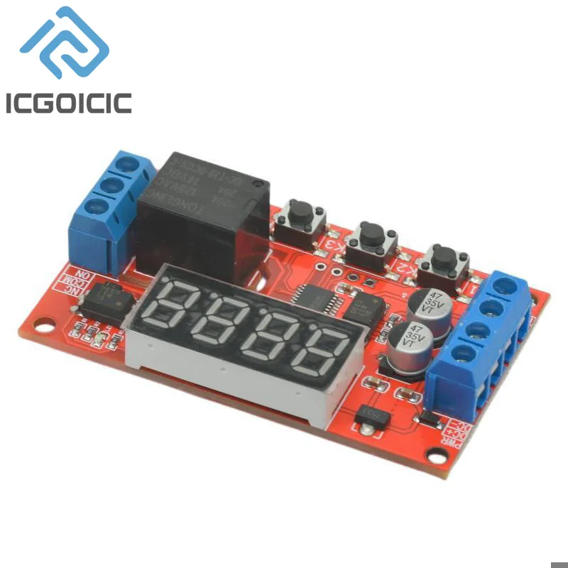 Dc 5V 12V 24V 10A Verstelbare Tijdrelais Module 32 Modes Led Digitale Timming Trigger Timer schakelaar Pulse Cyclus