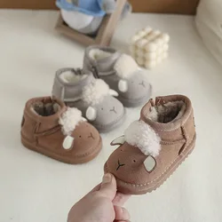 Winter Boot Baby Snow Boot Baby Cotton Shoes 1-2y Soft Sole Walking Shoe Boy Girls Ankle Boots Plush Girl Shoes Botas Para Niña