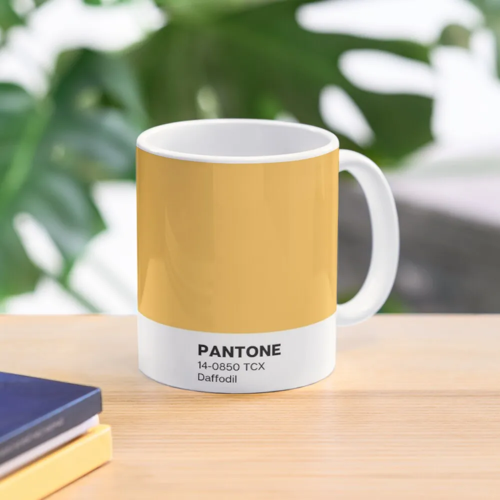 Pantone Daffodil Classic  Mug Design Gifts Image Picture Coffee Cup Drinkware Tea Simple Photo Handle Round Printed