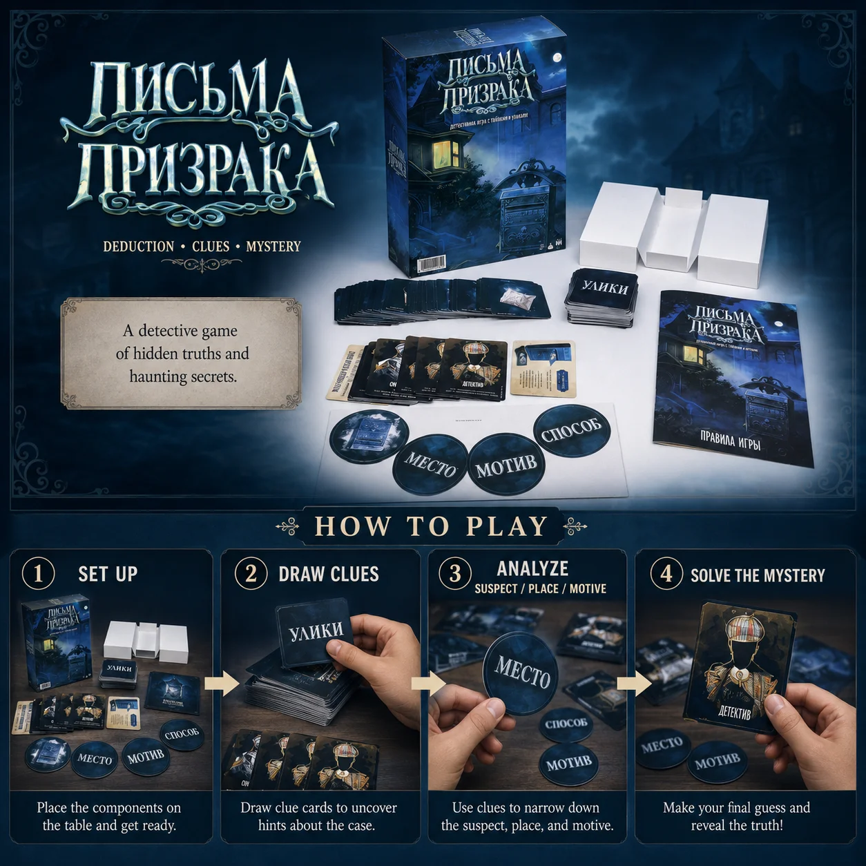 Ghost Letter Mystery Card Game - Board Game Detective recension och pris
