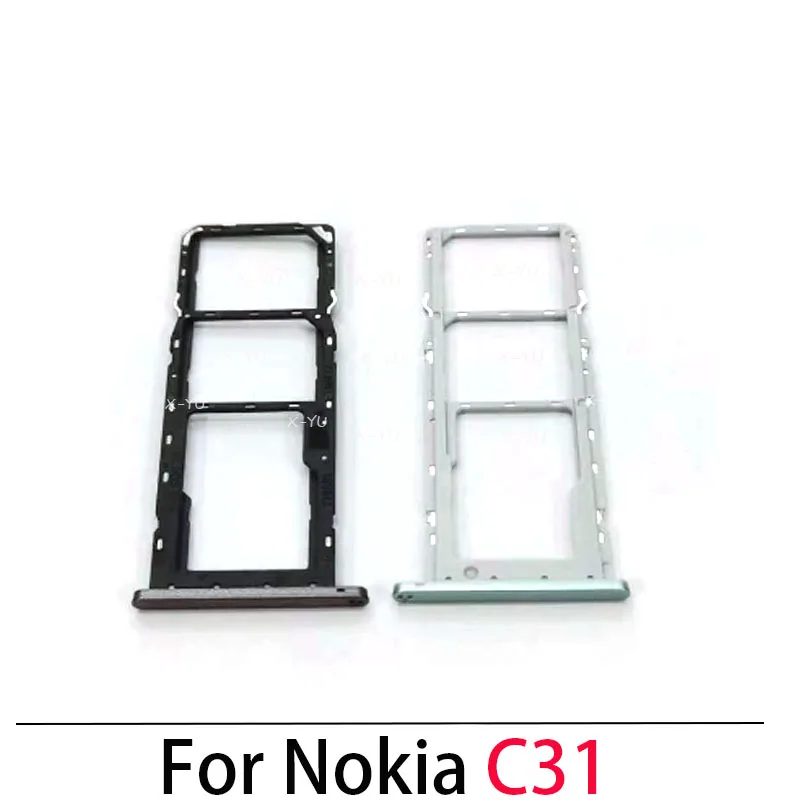 For Nokia C30 C31 C22 C32 SIM Card Tray Slot Holder Adapter Socket Repair Parts