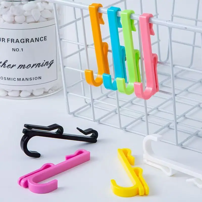 2Pcs Plastic Mesh Grid Display Hook Wire Rack Hooks Kindergarten Exhibition Wall Organizer Modern Simple Style Single Clip Hook