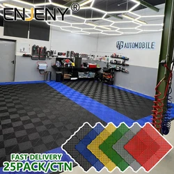LOCAL 25PCS 1.8cm Thickness Garage Floor Mats Car Wash Room Floor Mat Multi Function Car Beauty Plastic Splicing Grille Tiles