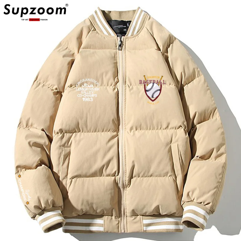 Arrival 2023 New Parka Thick Casual Zipper Regular Winter Jacket Men Quilted Male Popular Clothes Baseball Coat Short