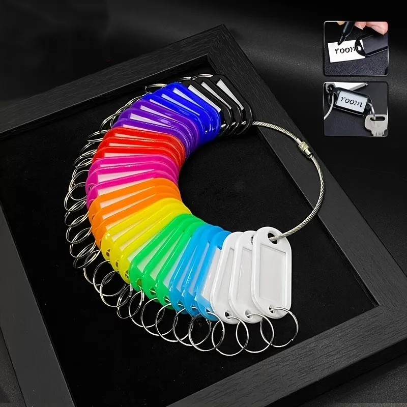69 pcs Blank Luggage Tags, Random Color Assortment for Travel Luggage ID, Multipurpose, Versatile, Practical
