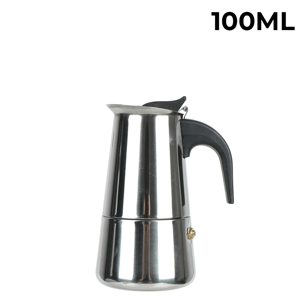 Coffee Maker Pot Mocha Espresso Latte Stovetop Filter Moka Coffee Maker 2/4/6/9 Cups Stainless Steel Coffee Pot for Kitchen