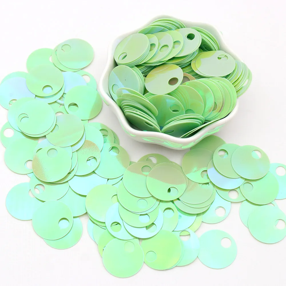 20g 20mm Flache Runde Pailletten mit Großem Loch Lose Pailletten für Basteln Kunst Schmuckherstellung Nähen Stickerei Partydekoration – Detail 15