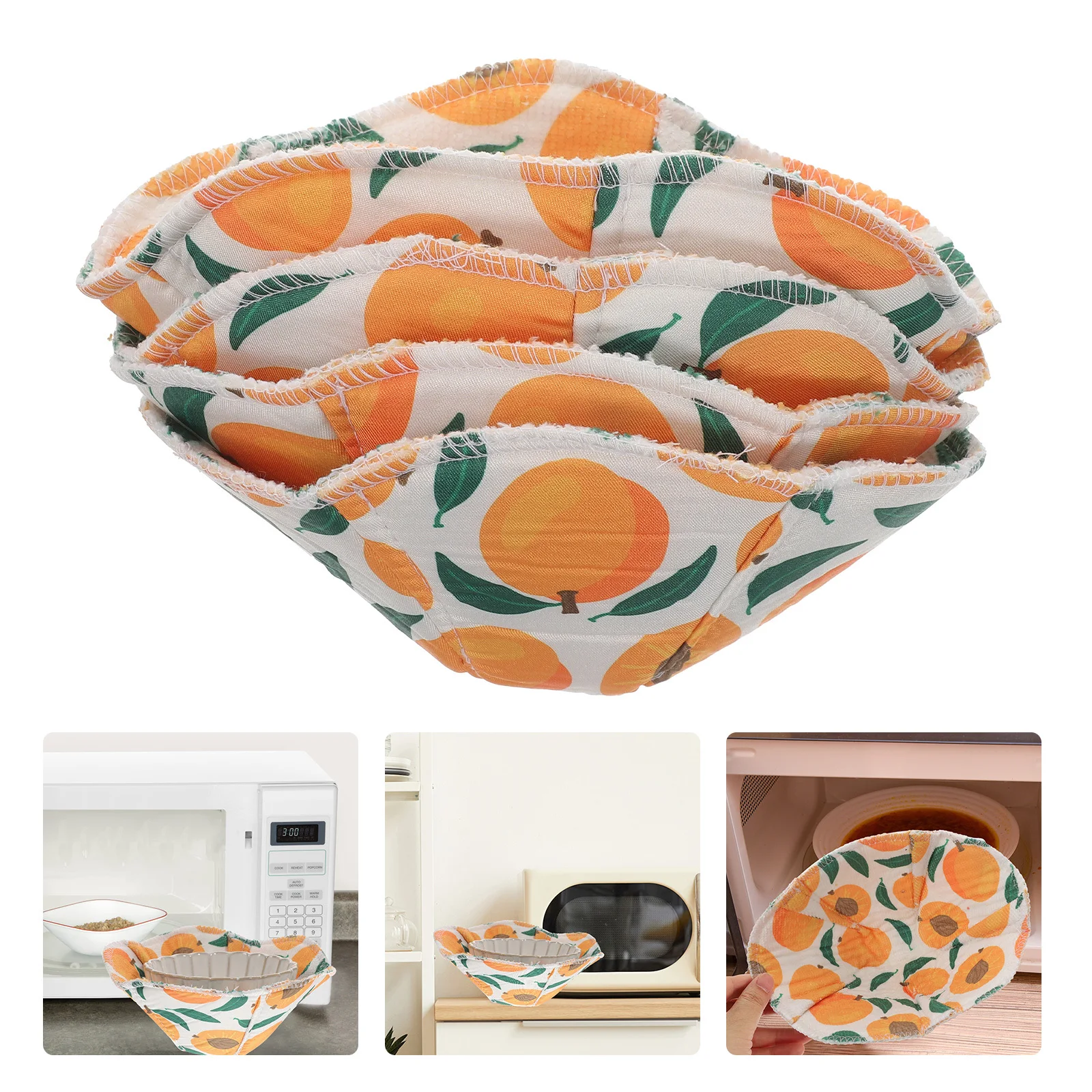 

4Pcs Hot Bowl Protector Microwave Safe Bowl Holder Insulation Cover Anti-Slip Kitchen Supplies Kitchen Supplies