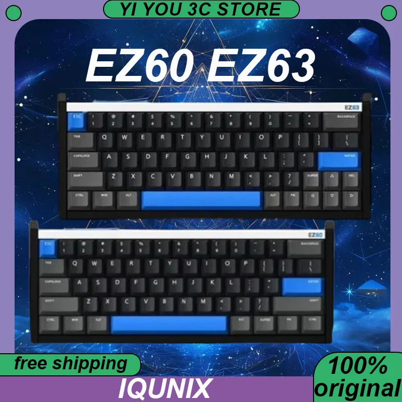 

IQUNIX EZ63 EZ60 Magnetic Switch Wired Esports Keyboard Type-C Gasket PBT CNC Aluminium Alloy 61keys 64keys PC Gaming Laptop