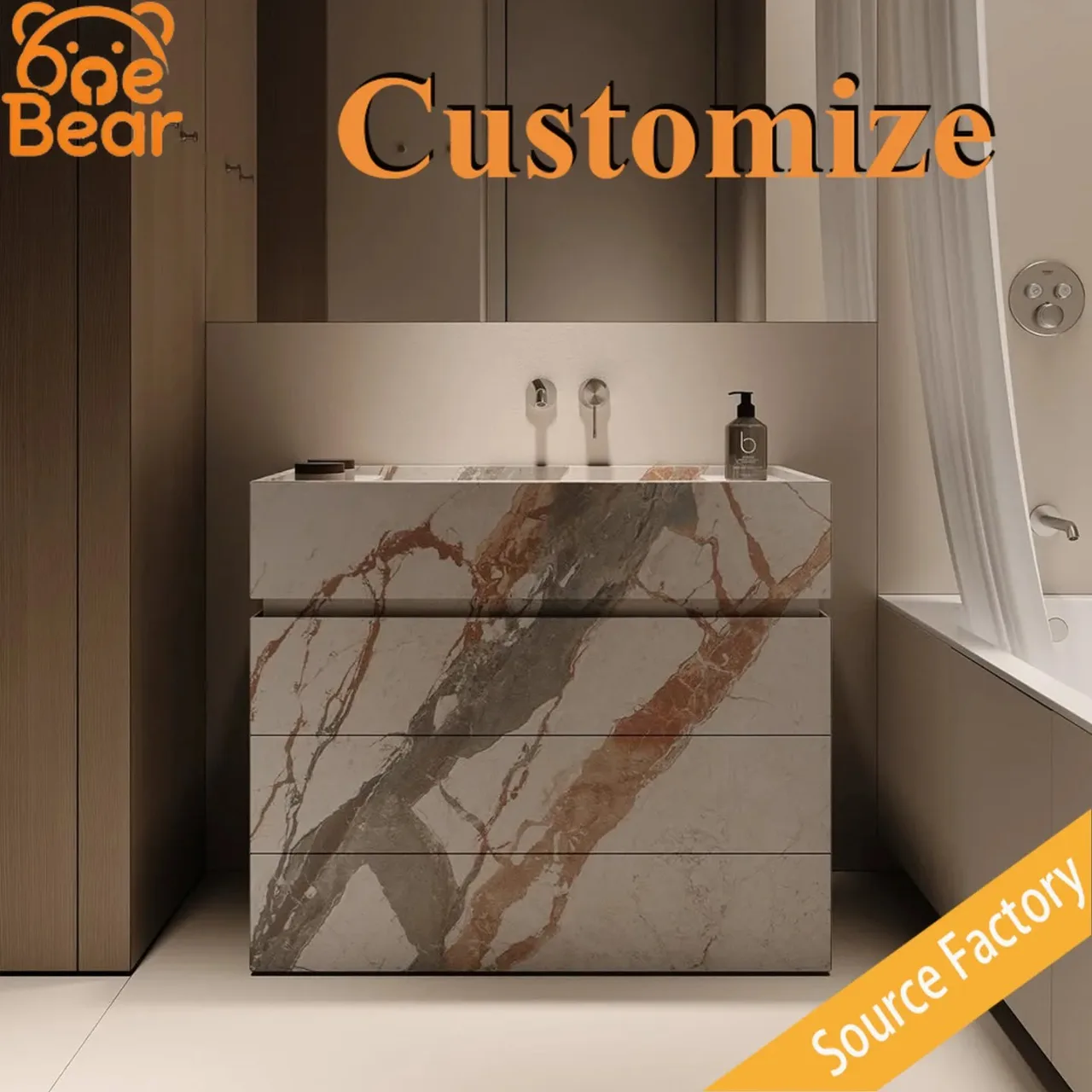 

Natural Stone Vessel Marble Basin Stone Vanity Sink Above Counter Lavatory for Villa Hotel Home Bathroom Decoration