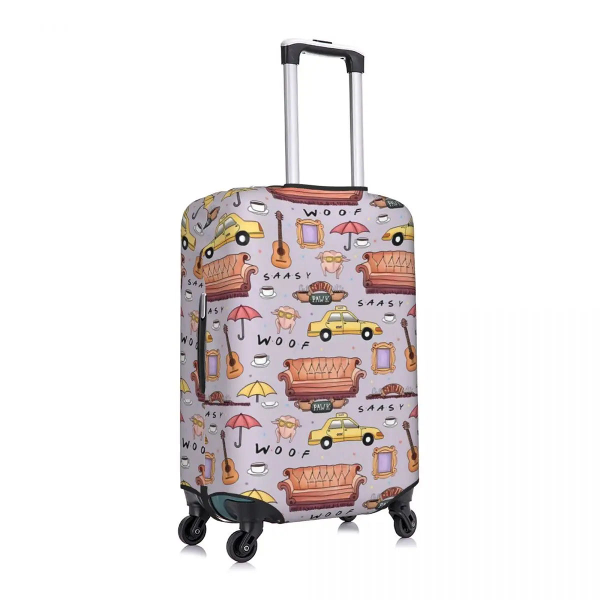 Friends Tv Show Print Suitcase Cover Funny Useful Travel Protection Luggage Supplies Holiday