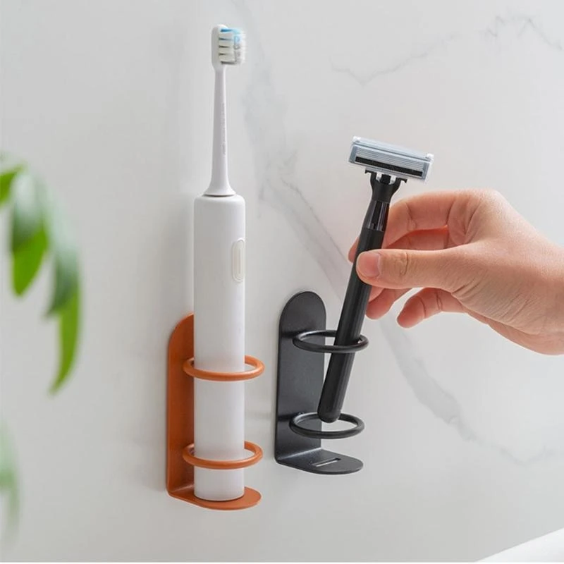 Toothpaste Shaver Storage Rack Wall Mount Electric Toothbrush Shelf Holder N84C
