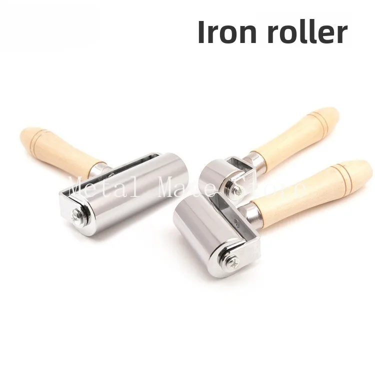DIY handmade leather tools, roller edge roller, leather edge press, wooden handle roller, leather bonding roller