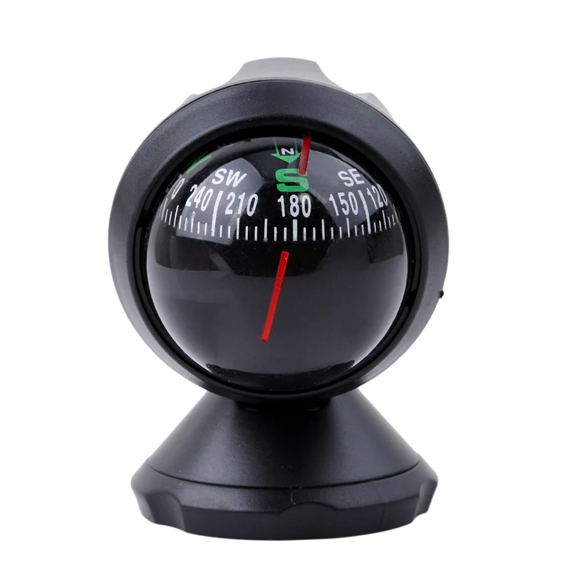 360 Degree Rotation Vehicle Navigation Ball Shaped Car Waterproof Compass With Suction Cup High Quality Car Compass Decor 1Pc