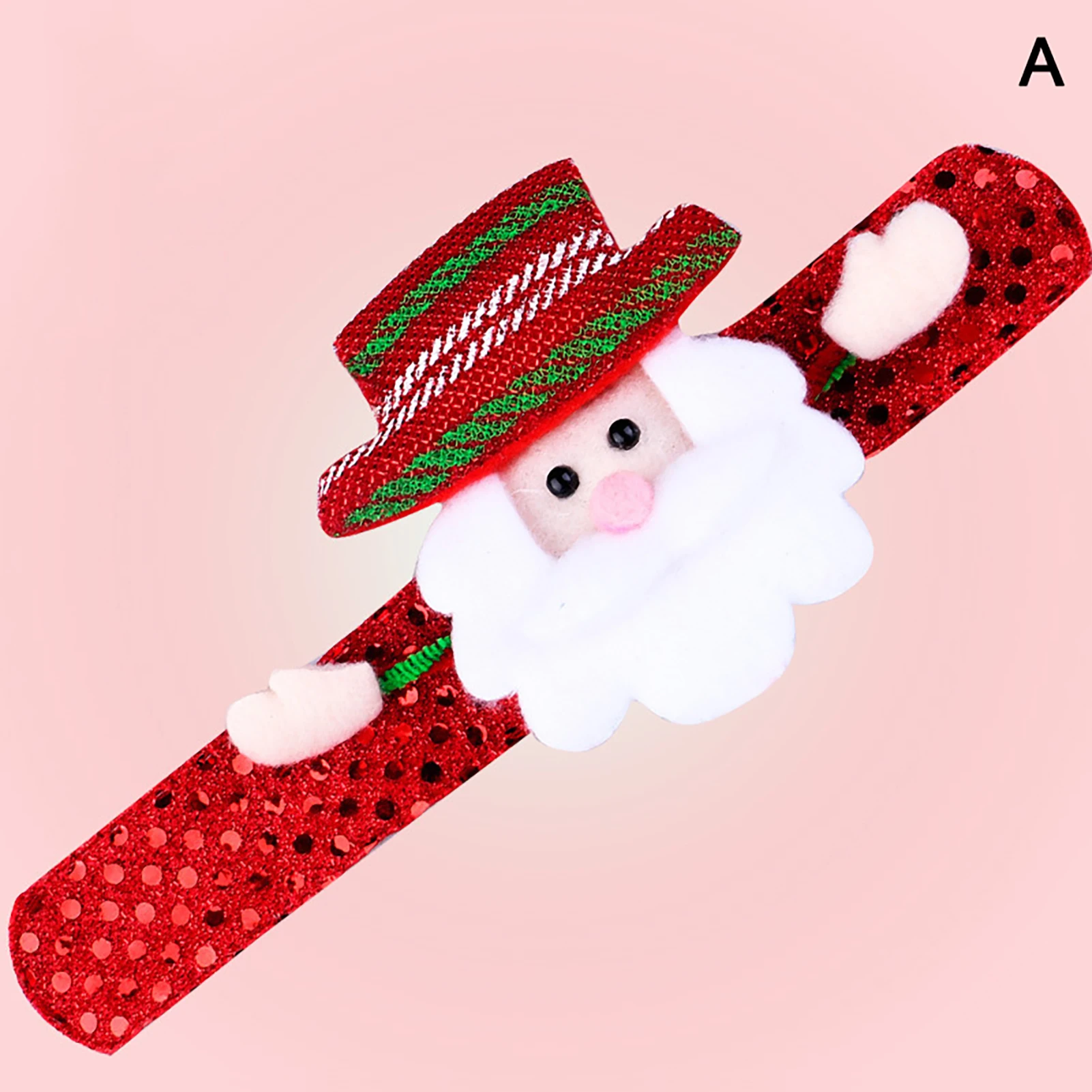 Christmas Snowman Slap Bracelets Resistant to Squeezing and Kneading Bracelets Holiday Toys for Kids Girls Boys