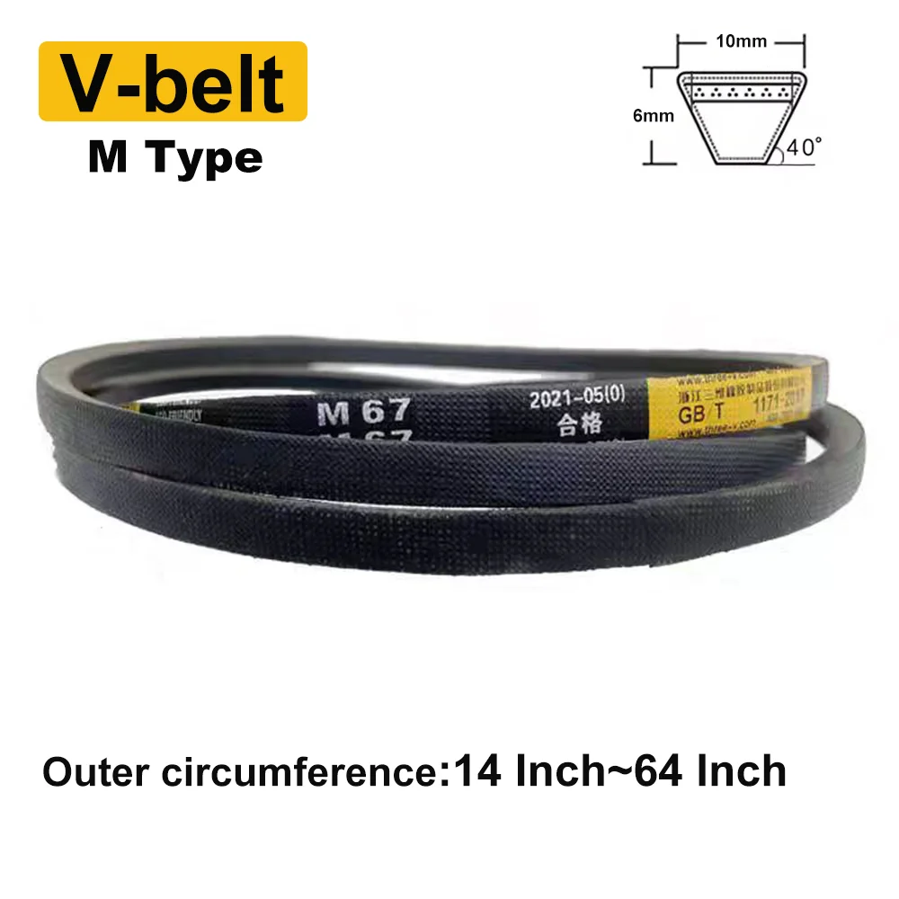 M type Rubber V-belt Driving belt for Bench drilling machine Packing machine  M14 M16 M17 M18 M19 M20 M21 M22 M23 -M64