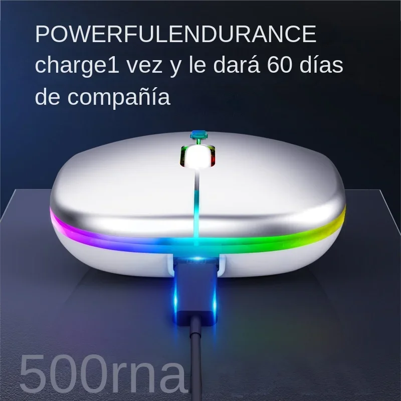 2.4GHz Bluetooth 5.2 Wireless Luminous Mouse Tablet Phone Computer USB Charging Wireless Mouse 1600DPI Portable Gaming Mouse