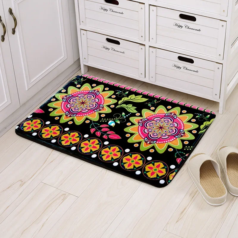 Fashion printing Carpets Living room bedroom entrance door mat Bathroom kitchen Non-slip Mat personality Ethnic style Carpet