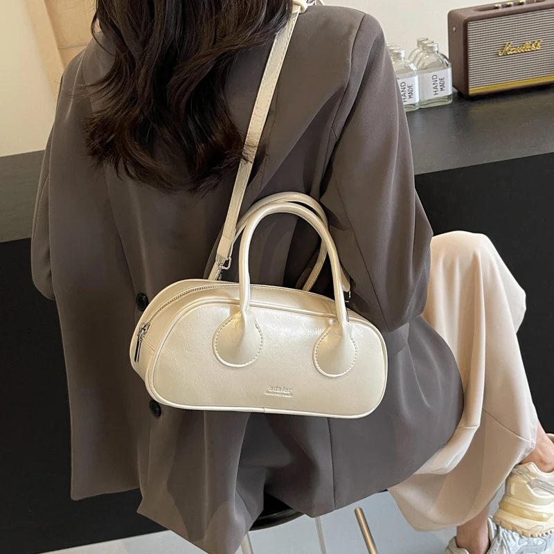 Trend PU Zipper Ladies Top-Handle Bags Simplicity 2024 New Hot Sale Shoulder for Women Versatile Light Luxury Bolso Mujer