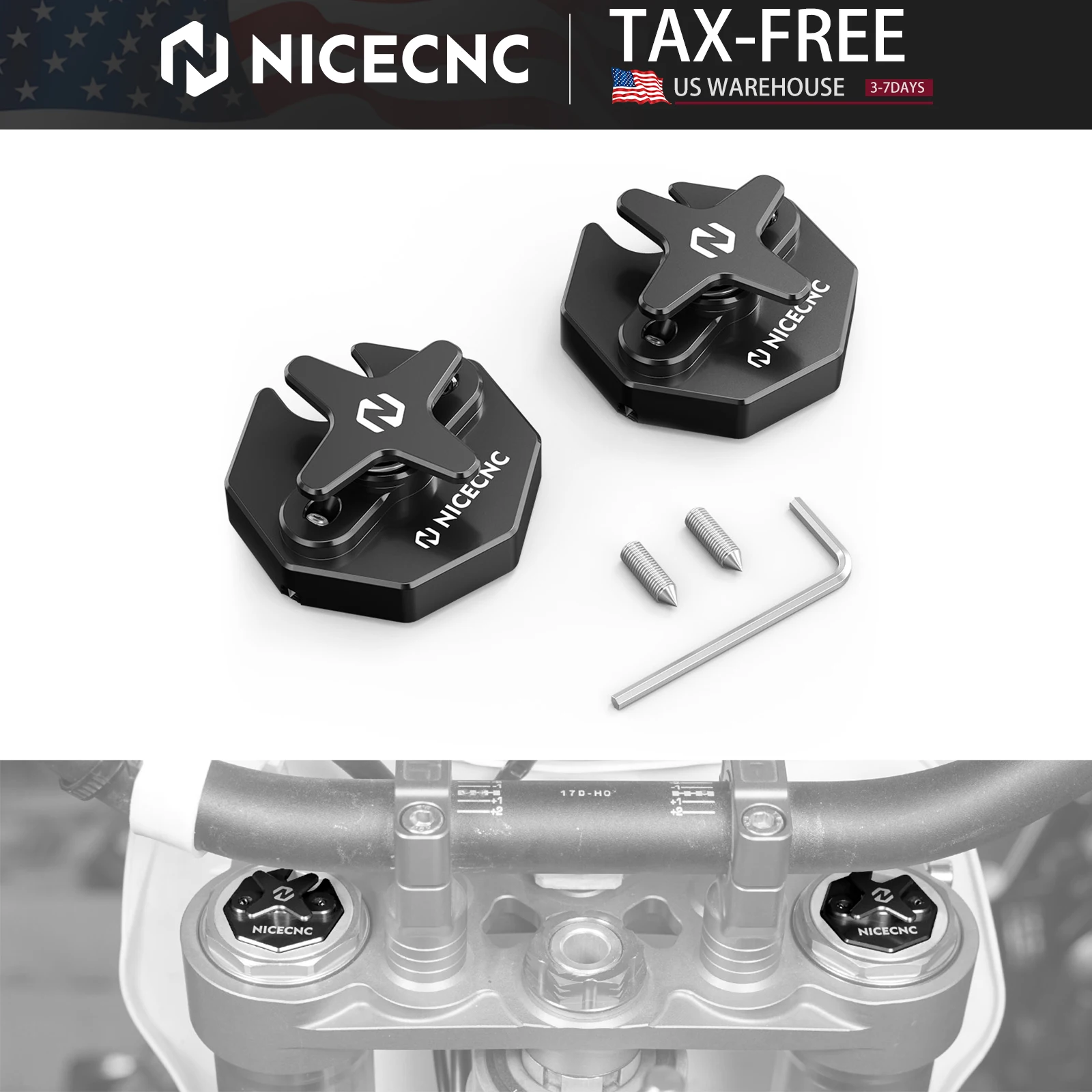 

(US Stock) For 2025 2024 Stark Varg EX Front Fork Adjustment Knob Compression Adjuster Kit For Stark Varg MX Electric Dirt Bike