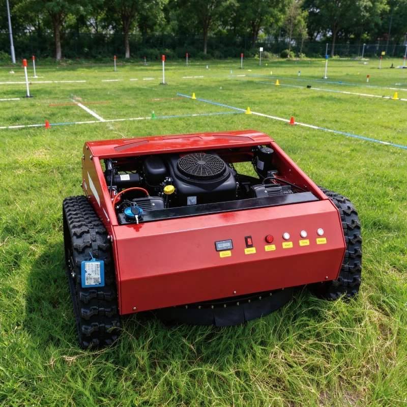 All Terrain Remote Crawler Grass Cutter 550mm Cutting Width 20-150mm Cut Height 0-30° Slope Work Customizable for Landscape Work