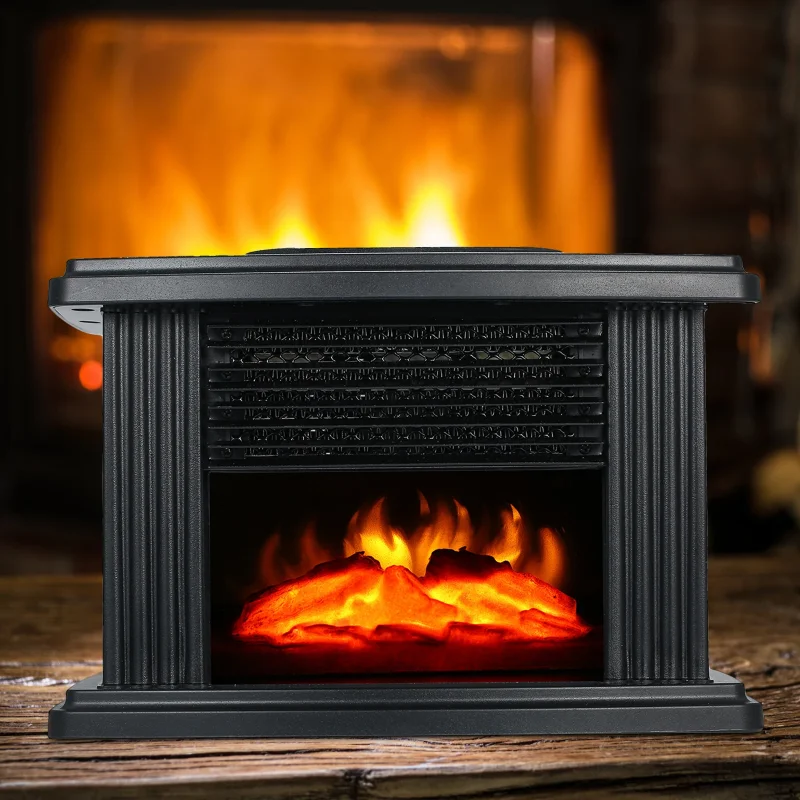 Household electric fireplace heater portable winter heater  living room bedroom fast heating desktop hot air heater