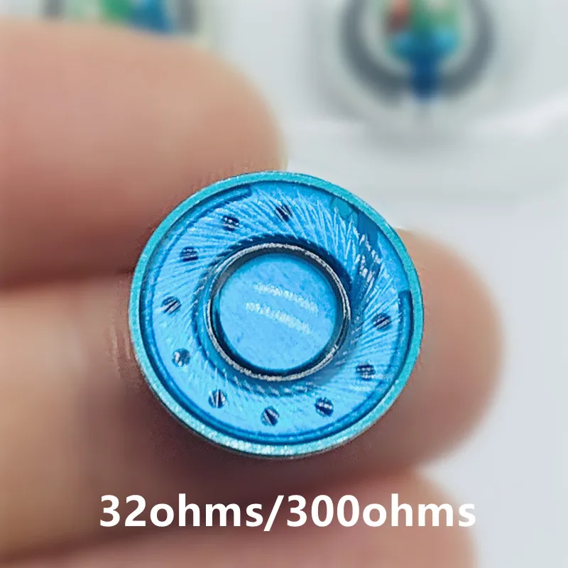DIY earphone head mmcx pluggable (without cable) blue film 32ohms/300ohms