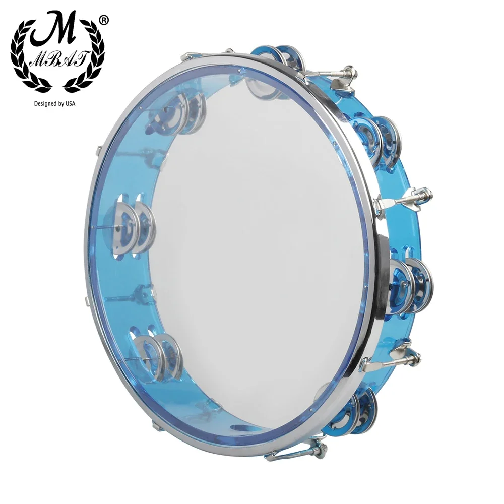 M MBAT Hand Drum Handheld Tambourine Self-tuning Sqound Bell Percussion Instrument Portable Music enthusiasts Gift Kids Toys