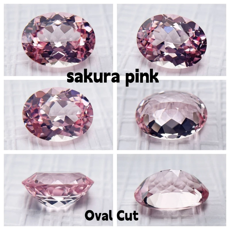 

Lab Grown Sapphire Oval Cut Pink Purple Color High Quality Low Cost For Jewelry Setting&Custom Design Selectable AGL Certificate