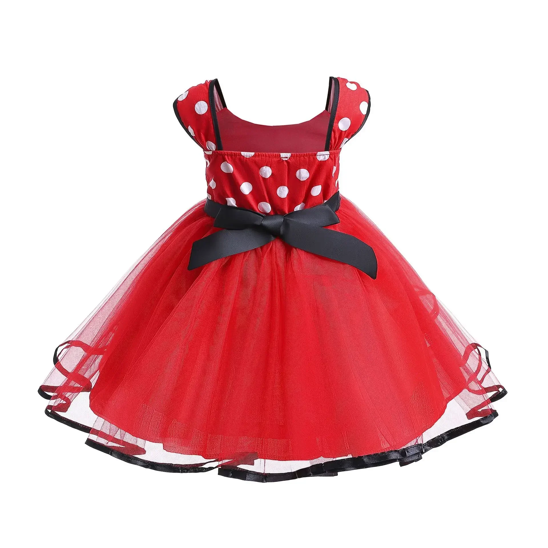 Minni Mouse Baby Girls Dress Fancy Birthday Party Cosplay Costume Polka Dot Cute Carnival Party Easter Costume for 1-5 Years