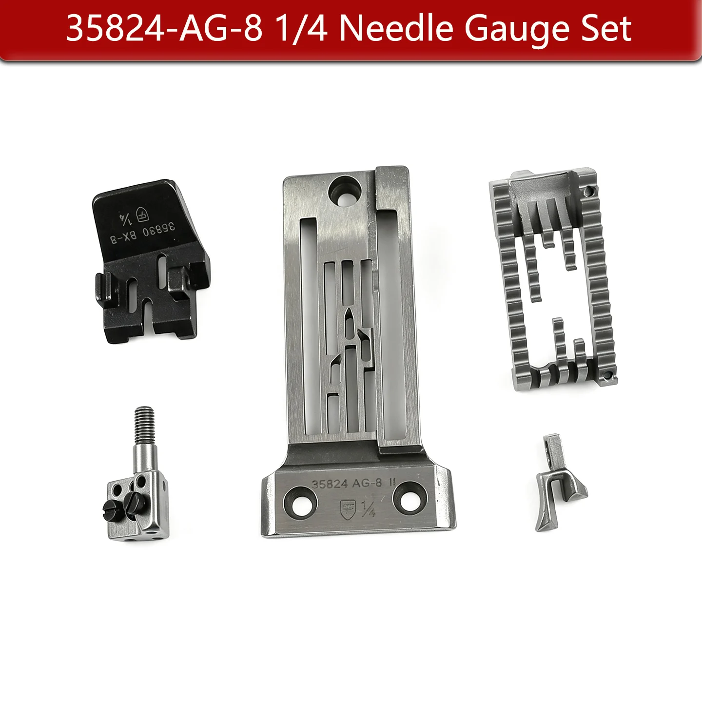 Premium Complete Needle Gauge Set 35824AG8 1/4 Inch For Union 35800 Series Industrial Sewing Machine Replacement Spare Parts