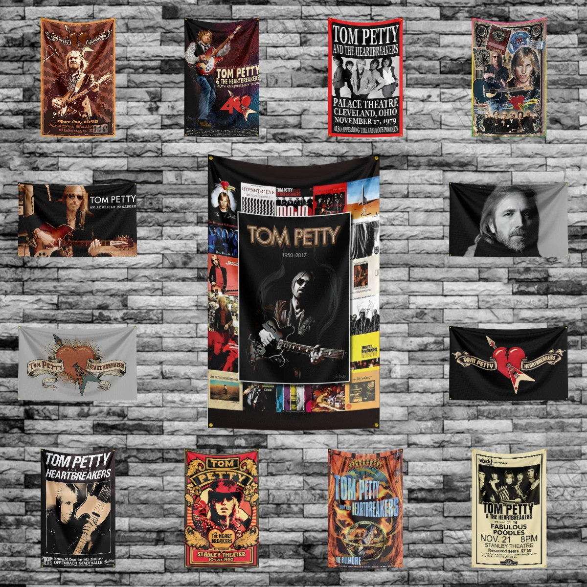 3x5 Ft Heavy Rock Band-Tom Pettys T-the heartbreakers Flag Polyester Digital Printing Banner for Bedroom Wall Art Tapestry