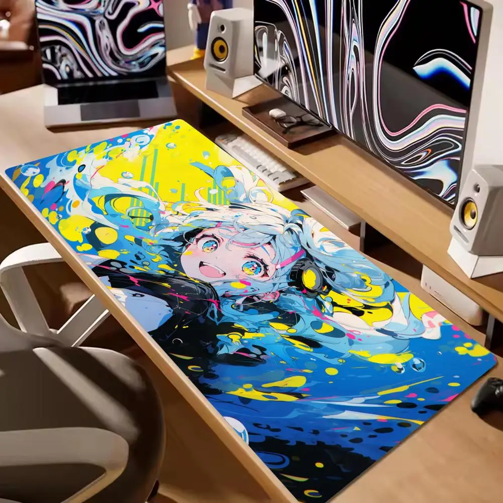 

Kawaii Anime Girl Mouse Pad Large Computer Office Game Table Mats XXL Accessories Gaming Keyboard Mousepads Long Desk Pads 40X90
