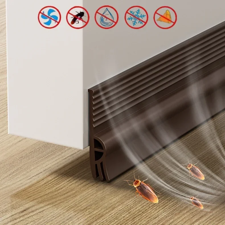 

Soundproof Door Bottom Weatherstripping Self Adhesive Triple Thickening Window Seal Strip Windproof Dust and Insect Prevention