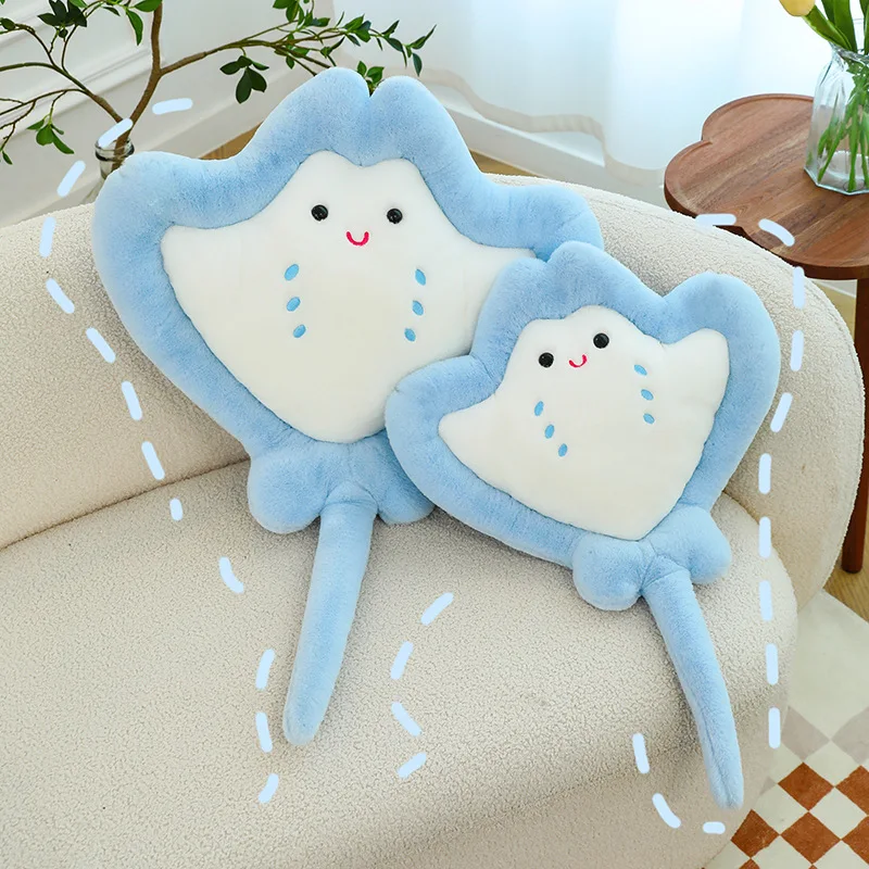 

New Cute Devil Fish Plush Toy Kawaii Stuffed Doll for Kids Birthday Gift Ocean Series Giant Plush Wholesale Devil Fish Plushie