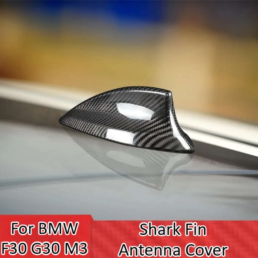 

For BMW F30 G30 M3 Real Carbon Fiber Shark Fin Antenna Cover Trim Panel Sticker Car Roof Exterior Style Accessory Kit Set Panel