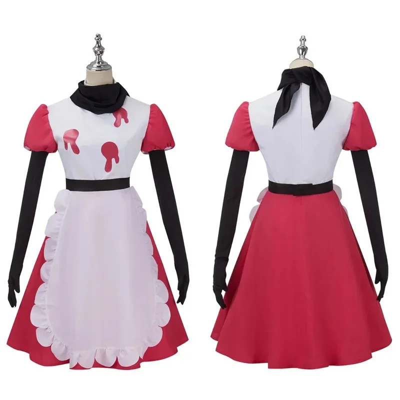 

Hazbin Niffty Cosplay Costume Maid Dress Sinner Demon Hote for Adult Woman Halloween Carnival Christmas Role Play Prop