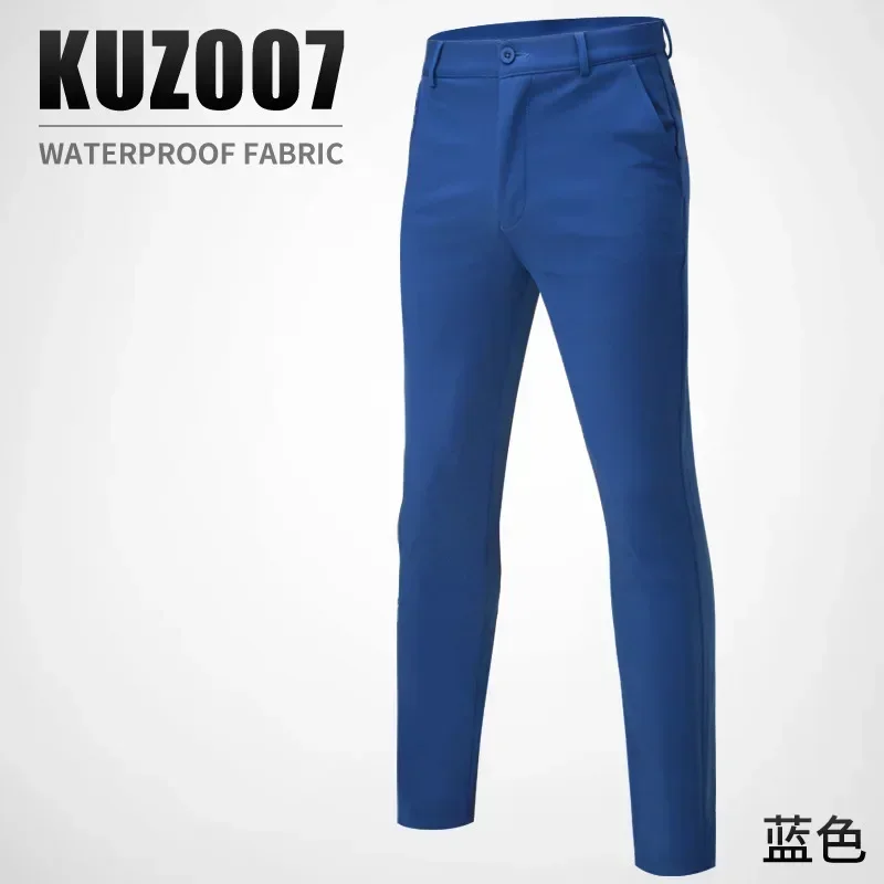 2028Pgm Golf Pants Men'S Plus Velvet Autumn Winter Golf Ball Pants Men Waterproof Rain Snow Keep Warm Trousers Elastic Pants