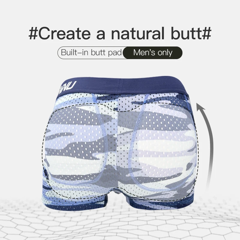 Men's Square Panties Camouflage Boxers Man Fake Ass Men's Boxer Briefs Peachy Butt Lingeries Sexy Hot Underwear Boxer Male Gifts
