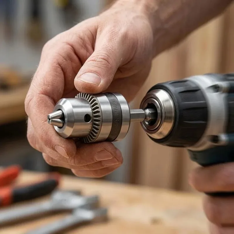 1set Portable Practical Angle Grinder Drill Conversion Collet Chuck Holder Three-Claw Design Power Drill Adapter Convert With Wr
