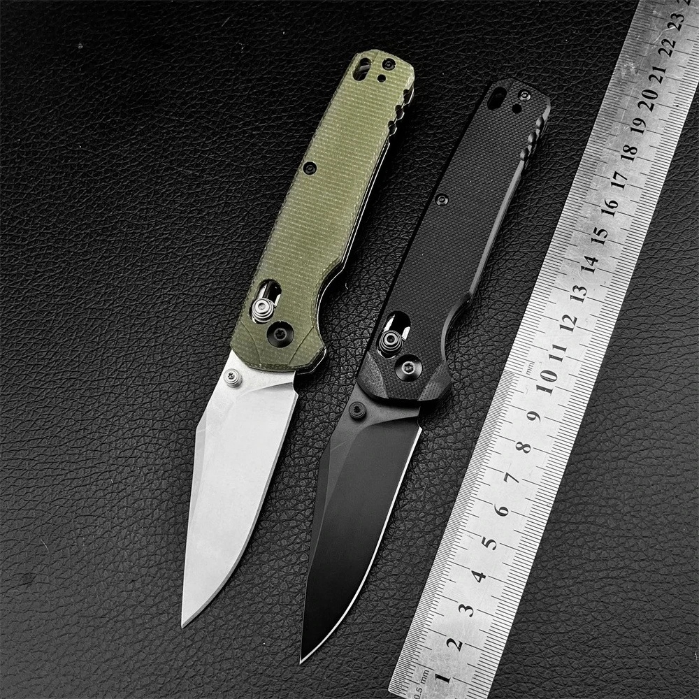 جديد 6106 سكين جيب قابل للطي 8Cr13Mov شفرة فولاذية ، أسود G10 ، مقبض ميكارتا الأخضر ، سكين صيد خارجي سكين تخييم #1