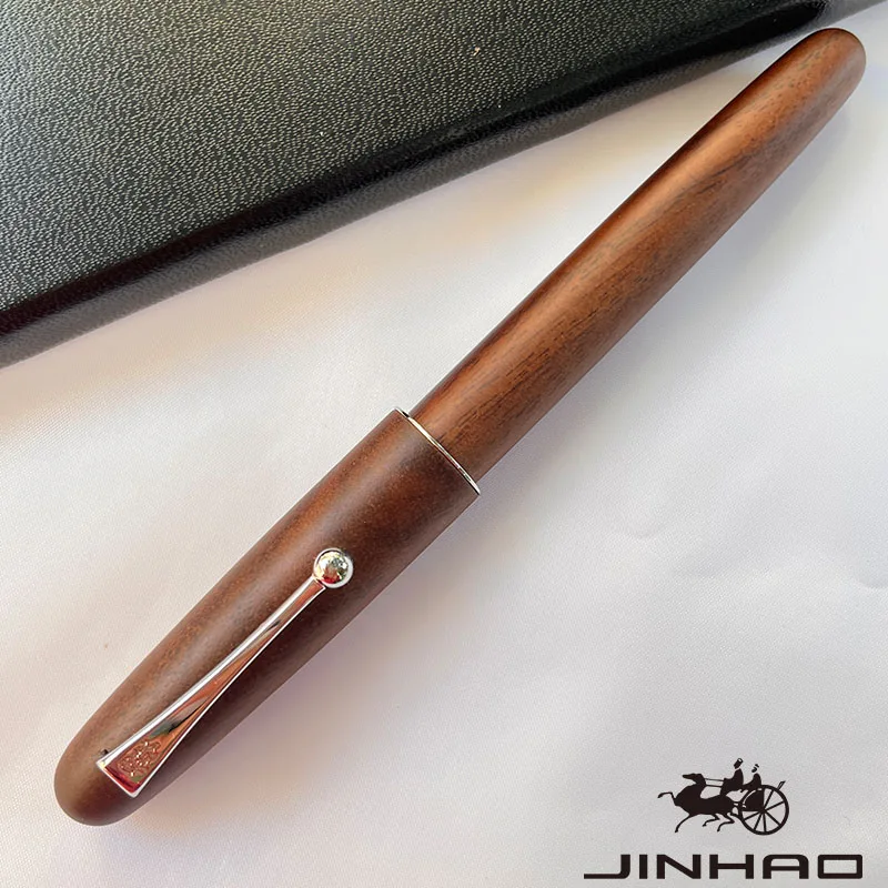 1 Stück JINHAO 9035, professioneller, handgefertigter Füllfederhalter aus Holz für Büro, Schule, Lehrer, klassisches Schreiben – Detail 6