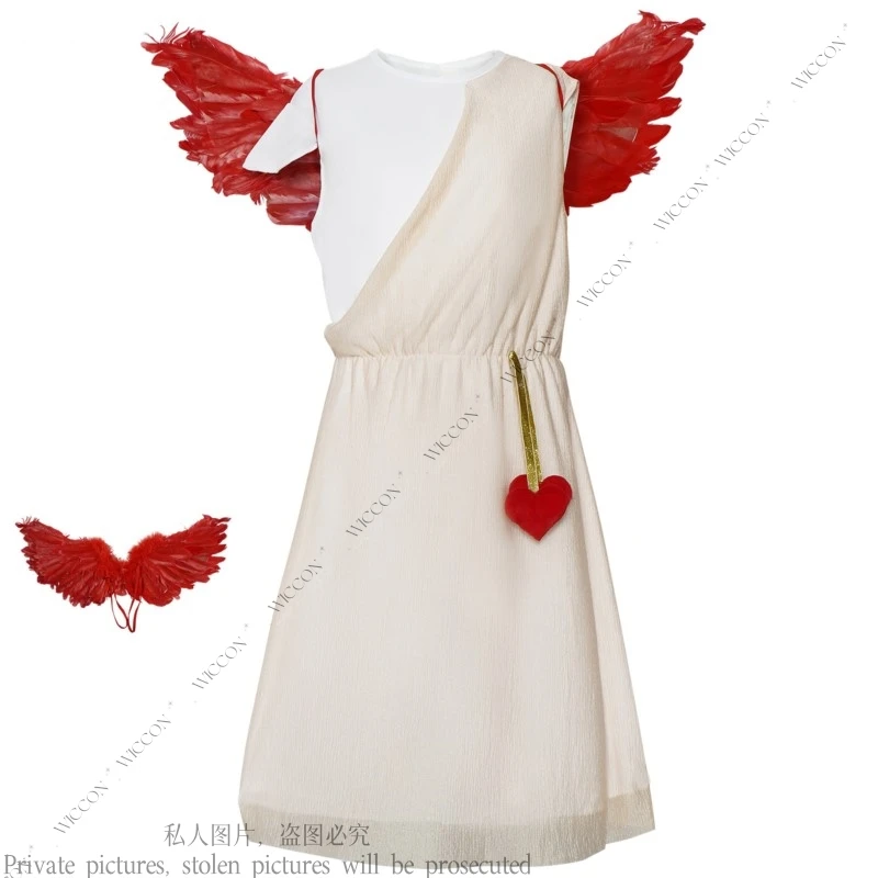 School Children's Costume Cupid Cosplay Costume Party Cosplay Costume 110-150 Halloween Party Cartoon Disguise Fancy Wings