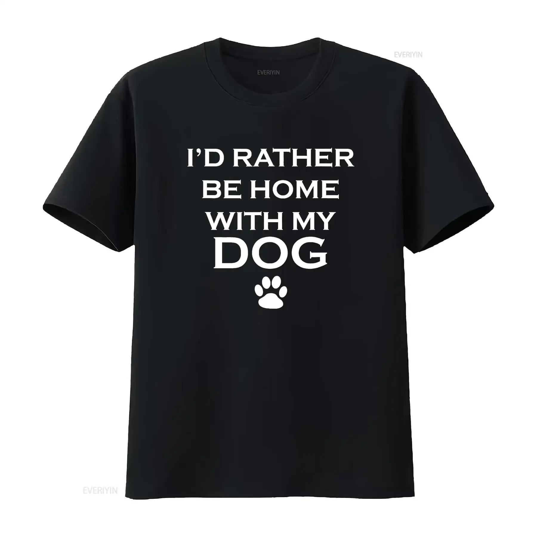 Funny I d Rather Be Home With My Dog T shirt vintage Washed Casual designer clothes fashion Stylish streetwear