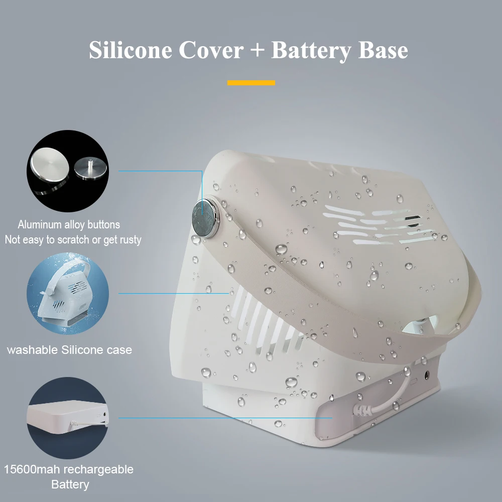 Base de batterie aste portable, étui en silicone souple, support de batterie, Echo Show 8, 1ère et 2ème Isabel, expédition rapide, 15600mAh