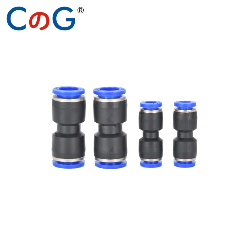 5/10/20/100Pcs Pu Pneumatic Fittings Plastic Connector  4mm 6mm 8mm Air Water Hose Tube Push in Straight Way Quick Connectors