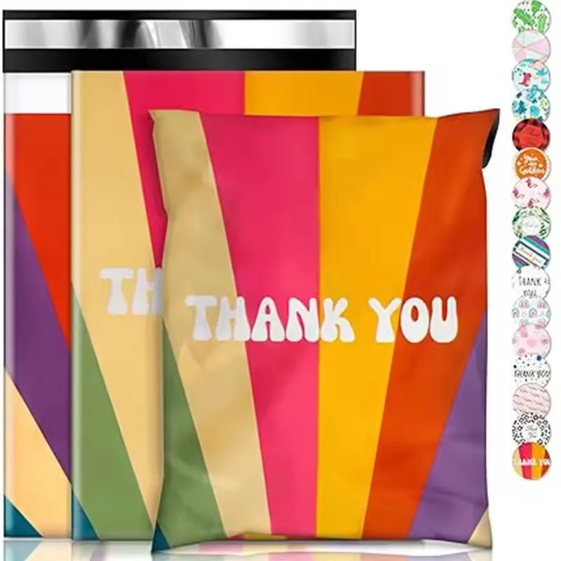 New Flower Pattern Clothing Courier Bags 50Pcs/lots Plastic Self Seal Mailing Bags Fashion Cartoon Waterproof Envelope Mail Bags