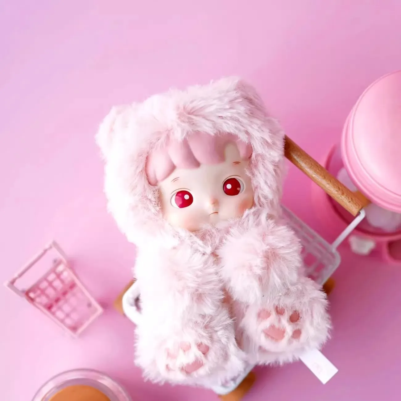 Kawaii pequeno urso doce série caixa cega, corte pequeno urso brinquedos de vinil mochila pingentes surpresa caixas presente do dia das bruxas