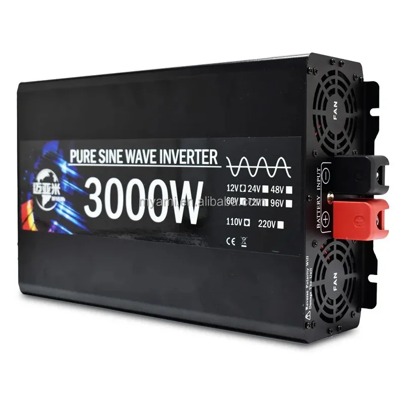 12V 24V 48V 72v to 110V 220 Pure Sine Wave Solar Car Inverter